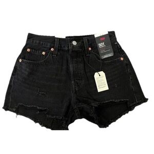 Levi's Women's Black Denim Shorts